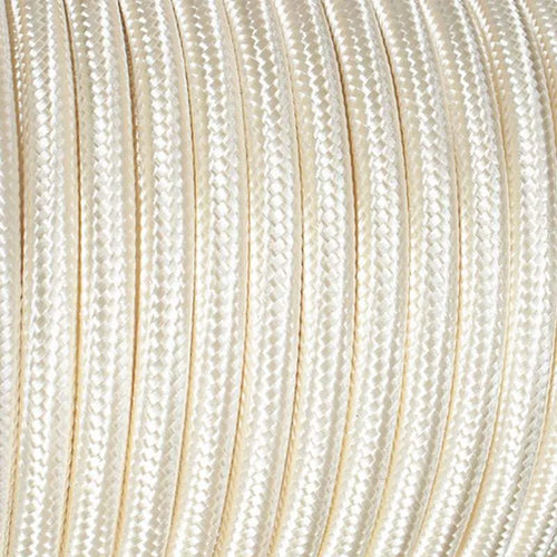 1M/5M/10M 3 Core Vintage Round Braided Ivory Fabric Lighting Cable~4538