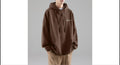 Oversized Corduroy Hoodie - Coffee Brown Streetwear