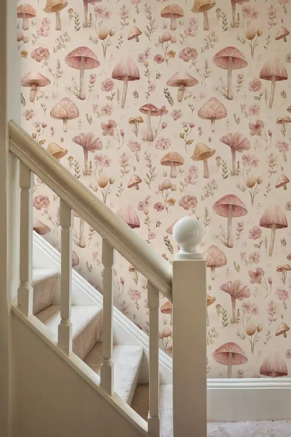 Watercolor Woodland Mushrooms Wallpaper