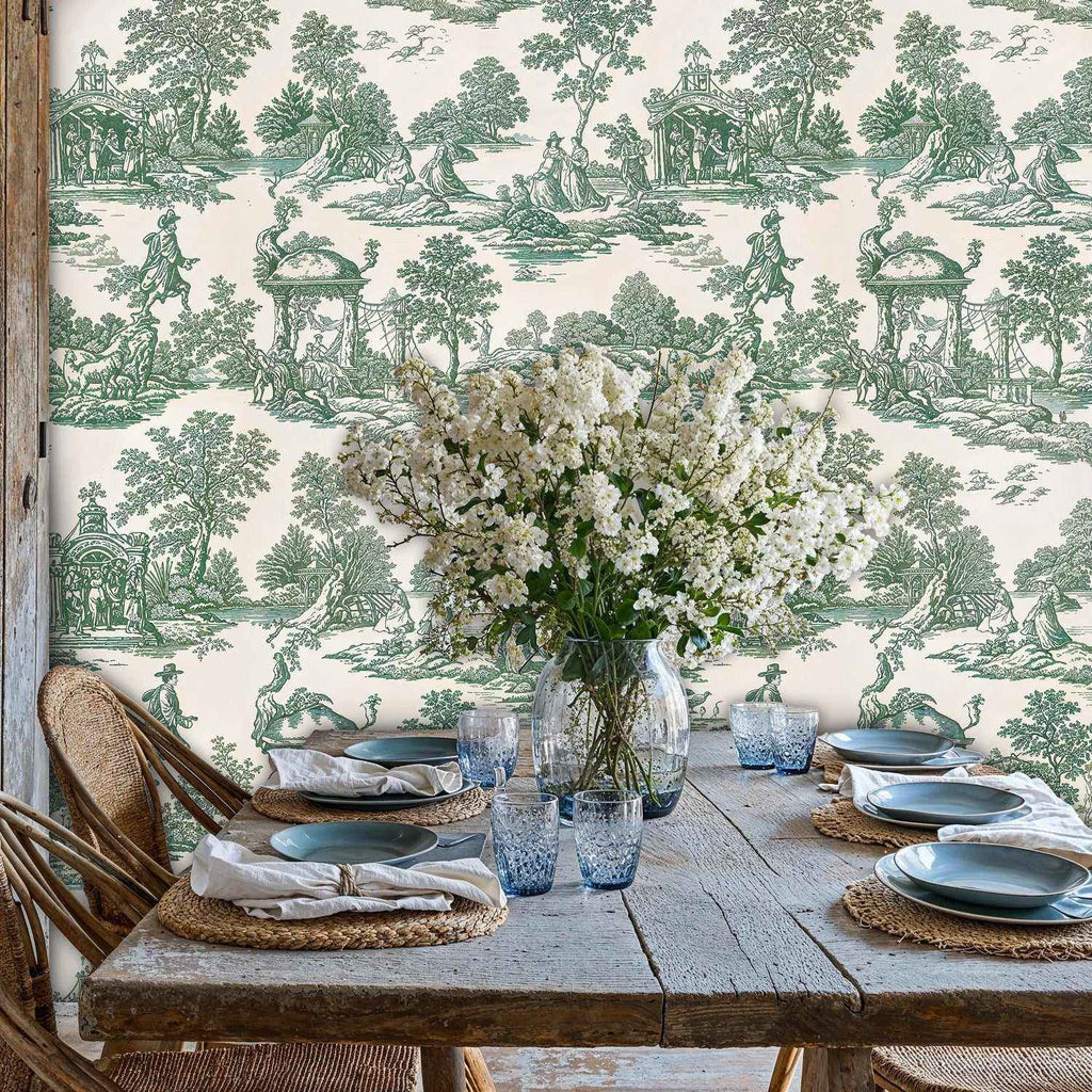 Pastoral Toile Wallpaper