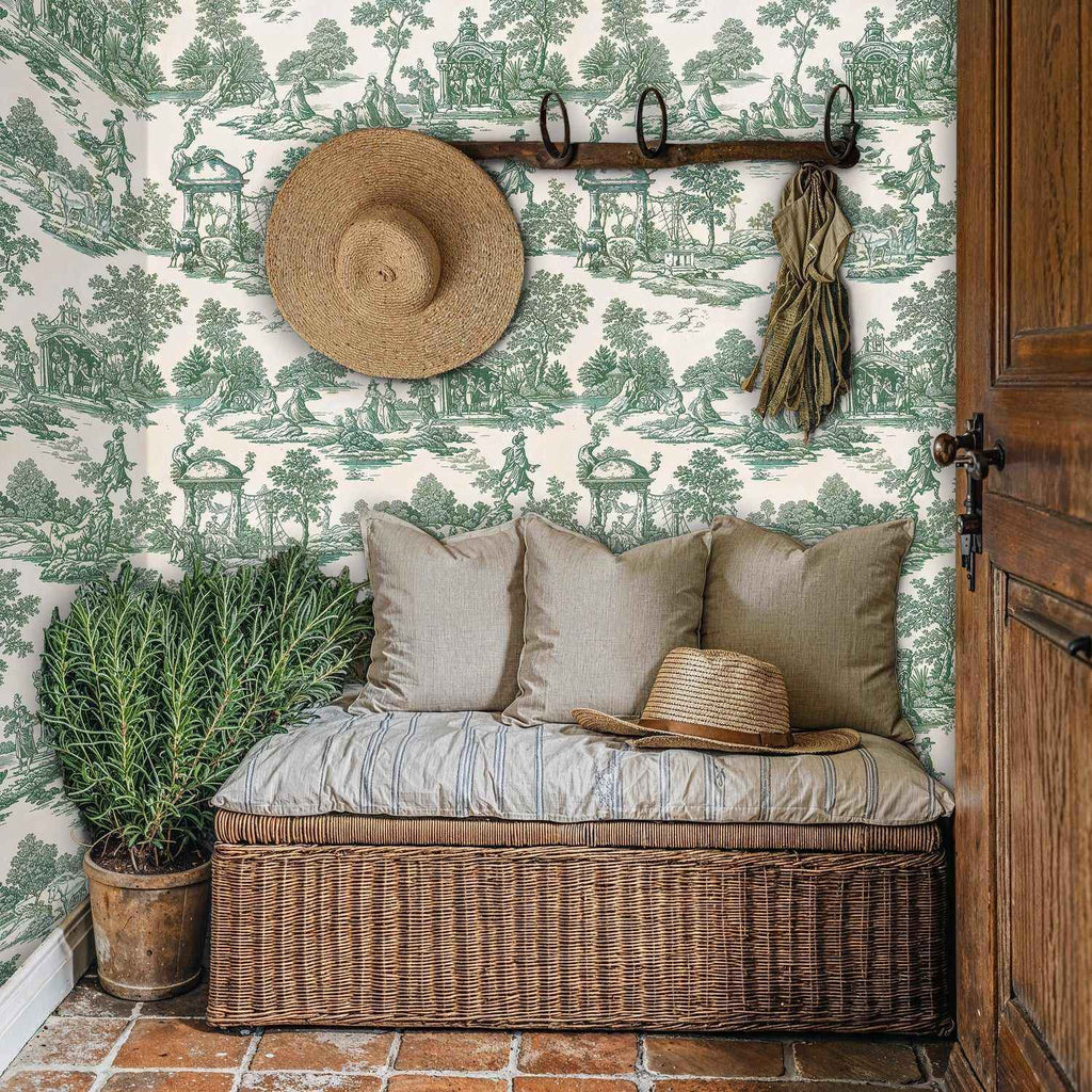 Pastoral Toile Wallpaper