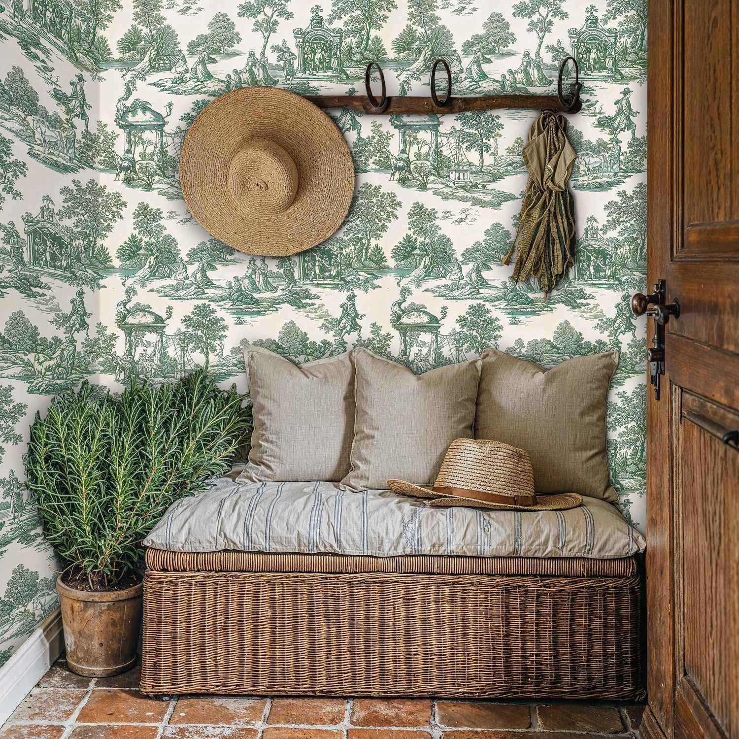 Pastoral Toile Wallpaper