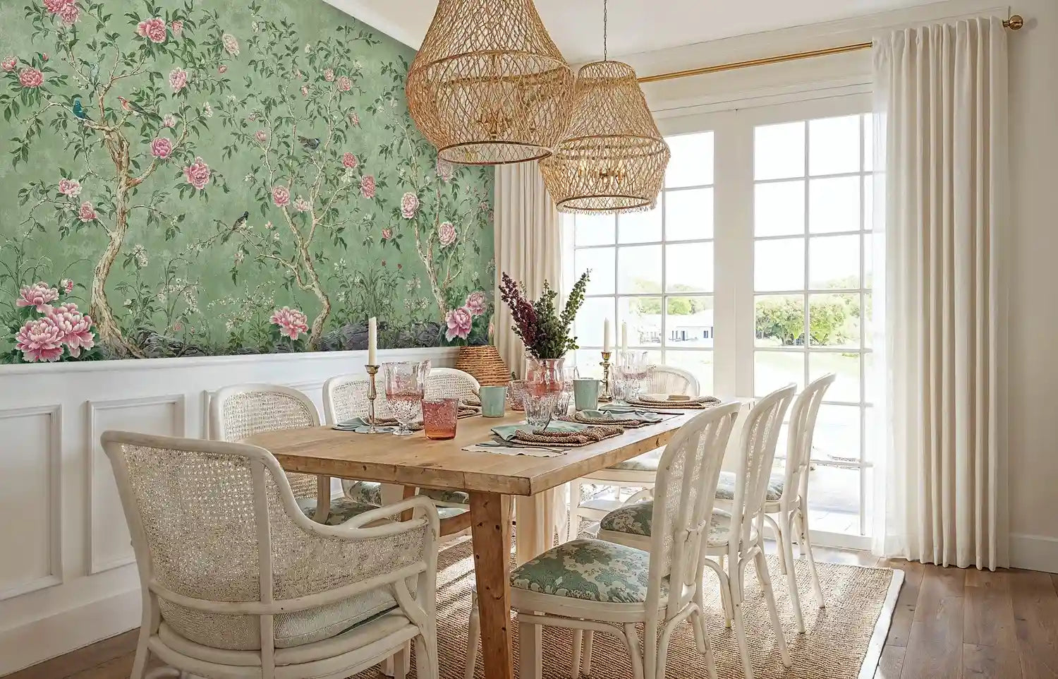 Chinoiserie Peony Garden Wall Mural