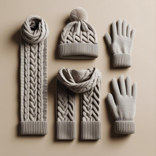 Luxury Winter Knit Set – Scarf, Beanie & Gloves | LA VITA BELLA Premium Edition