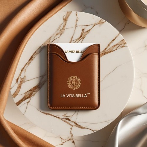 The La Vita Bella™ Slim Executive Card Sleeve – Premium Leather Edition