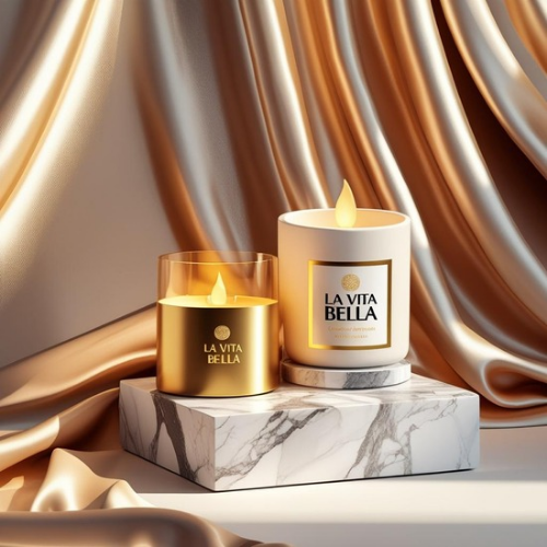 La Vita Bella™ Luxury LED Aroma Candle — Rechargeable Marble Base Edition