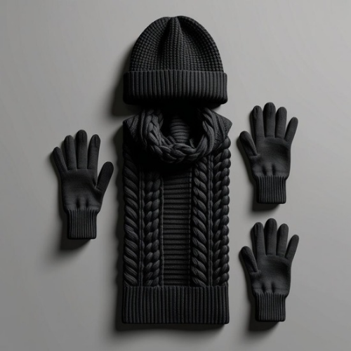 Luxury Winter Knit Set – Scarf, Beanie & Gloves | LA VITA BELLA Premium Edition