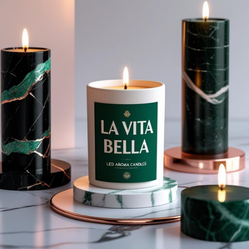 La Vita Bella™ Luxury LED Aroma Candle — Rechargeable Marble Base Edition