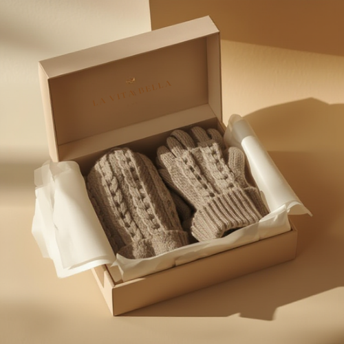 Luxury Winter Knit Set – Scarf, Beanie & Gloves | LA VITA BELLA Premium Edition